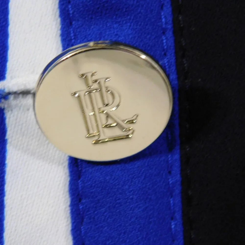 Lauren Ralph Lauren Womens 6 Blue White Striped Wide Leg Pant High Rise - Picture 9 of 16